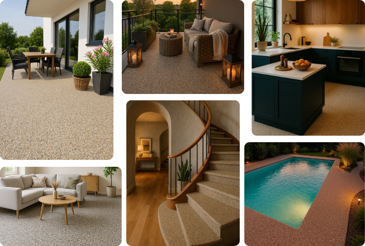 steinteppich collage